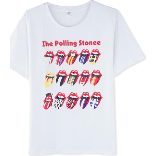 Neatie kiddie Fashion Basic Casual Women T-shirt Streetwear Tops Letter Funny Stones Print Tee shirt Femme Loose Tshirt Clothes