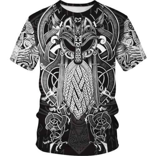 Fashion artificial summer artificial muscle print 3D mens and womens full print T-shirt leisure beach Street hip hop T-shirt