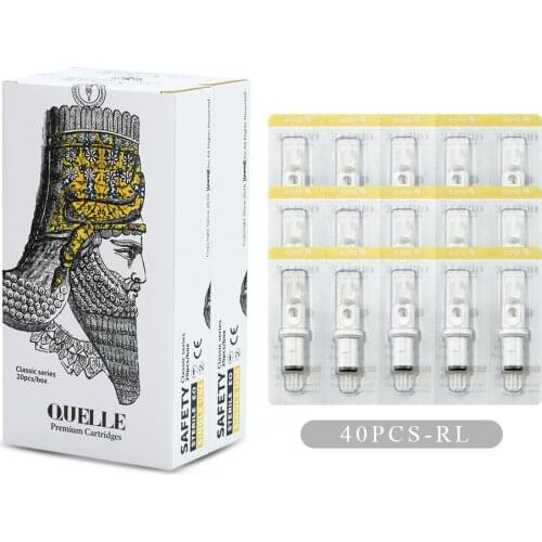 40Pcs Disposable Tattoo Cartridge Round Liner #10 0.30mm #12 0.35mm Permanent Makeup Needles Body Art For Tattoo Gun Pen Machine