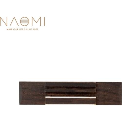 NAOMI Classic Ukulele Bridge W/ ABS Inlay Rosewood Bridge Slotted Hawaii Guitar Accessories Replacement