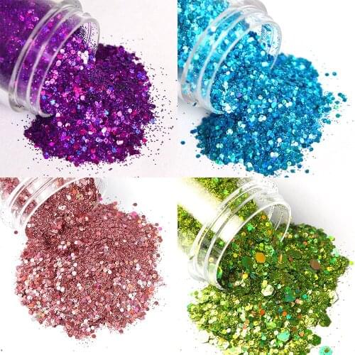 Mix Nail Glitter 10ml Gold Silver Powder Nail Sequins DIY Sparkly Paillette Tips Charm Flakes For Gel Nail Art Decorations