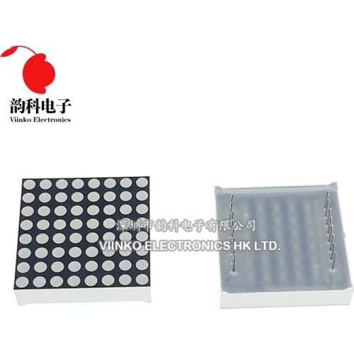 2pcs 8x8 8*8 Mini Dot Matrix LED Display Red Common Anode Common Cathod Digital Tube 16pin 20mmx20mm 1.9mm