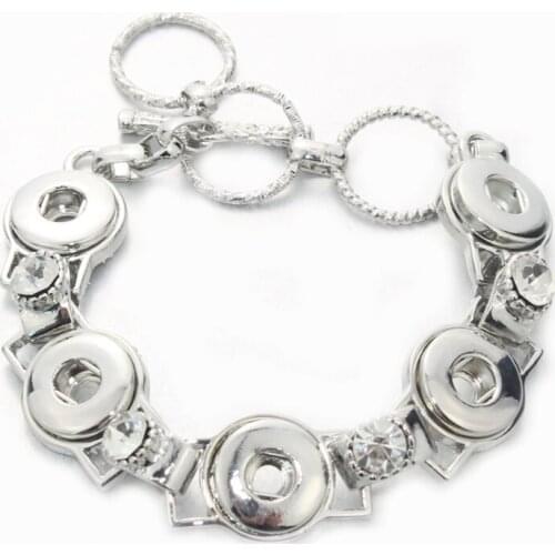 New 2017 Hot wholesale Snap Bracelet&Bangles High quality bracelet fit 12mm charm 5 snaps button jewelry 040516