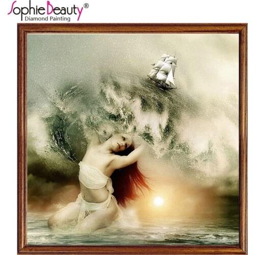 NEW 3D Diamond Painting full square drill Home decoration Cross Stitch Mosaic fabric Embroidery Kits rhinestones beautiful girl