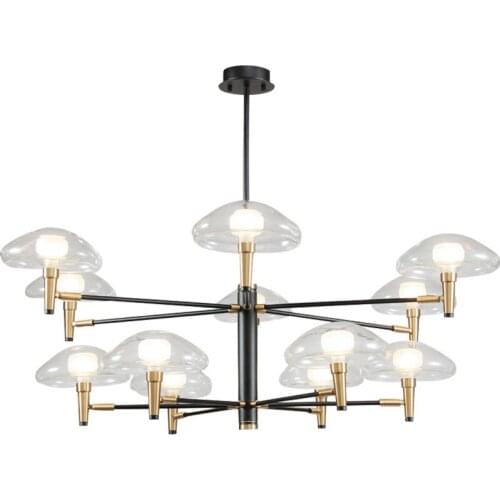 Post modern scaleph Pendant Light Clear glass shade G9 bulb Kung Living Dinning Room home decoration 3/6/8/12 heads droplight