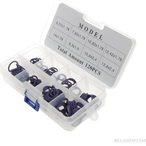 120Pcs HNBR Car Air Conditioning Rubber Washer O Ring Seal Assortment Set D04 20 Dropshipping