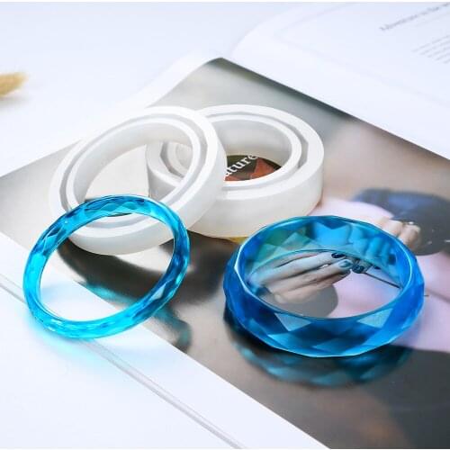 Rhombus Bracelet Silicone Mold 56-62mm Epoxy Resin Moulding Tools For Jewelry