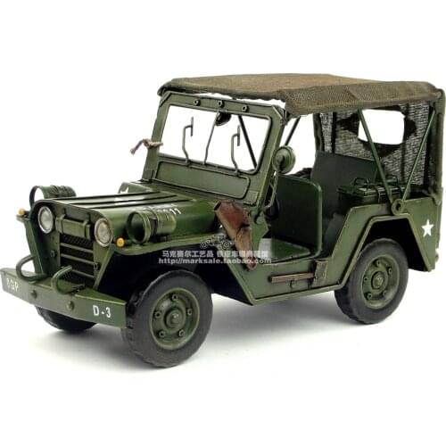 Vintage Handmade iron World War II model American Military vehicles iron car model of iron model