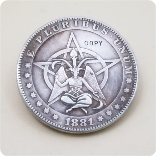 Type #4_Hobo Nickel Coin 1881-CC Morgan Dollar COPY COIN FREE SHIPPING