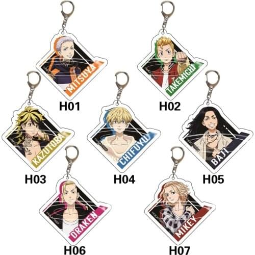 Tokyo Revengers AnimeManjiro Ken Takemichi Hinata Atsushi Chibi Cosplay Keychain Kawaii Bag Pendant Fans Collection Props