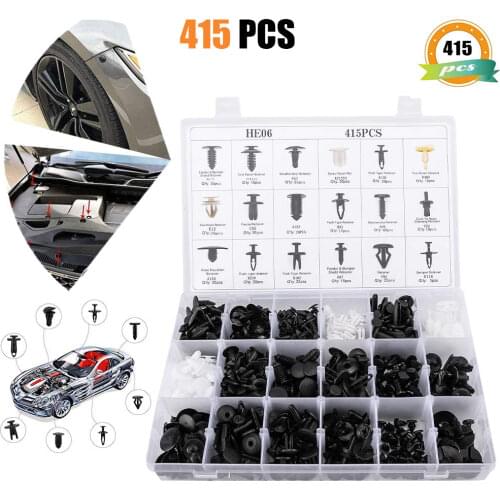 Universal Boxed Hybrid Car Fastener With Clip Tool Door Trim Car Bumper Rivet Fixer Hood Fender Fixing Clip