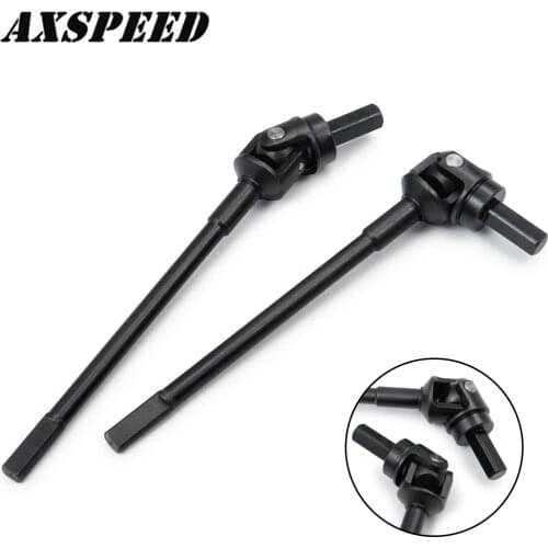 AXSPEED RC Car Universal Drive Shaft CVD Steel Metal Front Rear Drive Shaft Axle for 1:10 Axial SCX10 III AXI03004 Capra Parts