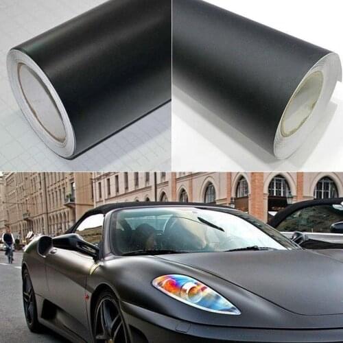 New 12x60inch 30*152CM DIY Car Vehicle 3D Vinyl Film Wrap Sticker Decal Matte Black