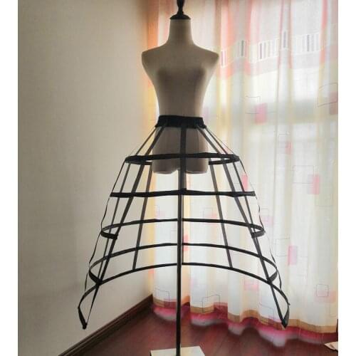 White Black Wedding Hollow Petticoats 5 Hoops for Woman Crinoline Underskirt for Ball Bridal Gown can can para vestido de novia