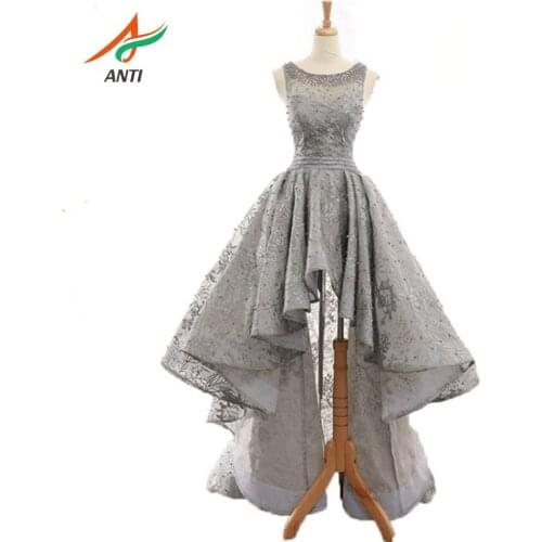 ANTI Hot Sale Cocktail Dresses Solid Color Short Party Gown Appliques Pearls Women A-Line Backless Vestidos Mujer 2019 Custom