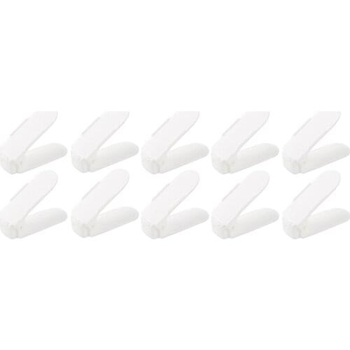 10 Pcs Shoe Rack Adjustable Stand Cupboard Closet for Shoes Shelf Support Slot Space Saving Cabinet