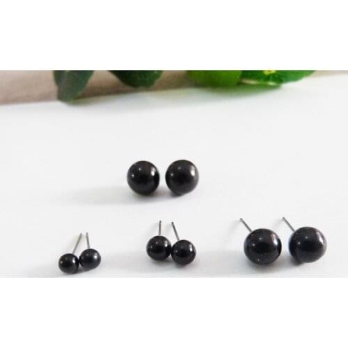100pcs/lot--4mm/5mm/6mm/8mm/10mm/12mm/14mm---round black plastic toy pin eyes for diy needle felting wool