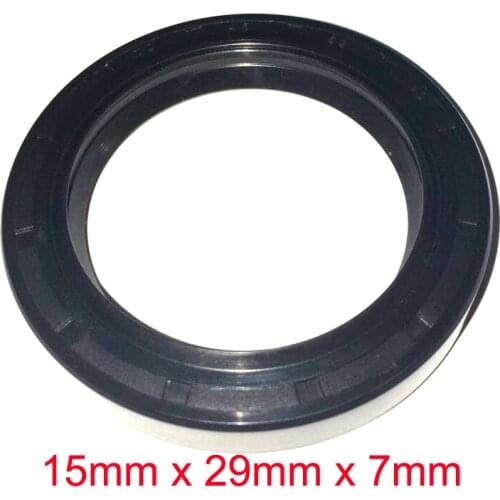15mm x 29mm x 7mm NBR Nitrile Rubber Double Lip Oil Resistant Seal With Garter Spring