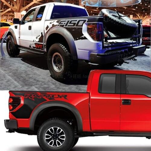 2pcs Car Stickers Body Rear Tail Both Sides Trunk Graphics Vinyl Decals For Ford F150 Raptor Pickup 2010-2019