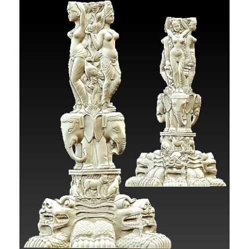 3D model STL formate file for CNC Router and printer relief Thailand elephant 44.7MB