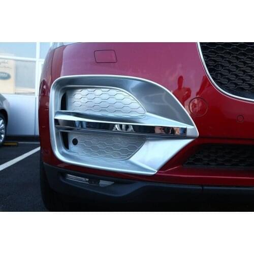 For Jaguar F-Pace X761 2016 2017 ABS Chrome Front Fog Light Lamp Cover Trim 4pcs