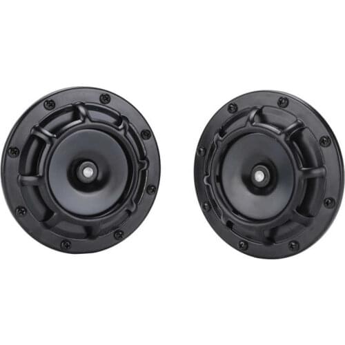 Car handsfree hands free Pair 120mm 115DB Snail Horn Universal Black for Car Motorcycle Scooter Lorry Steel Alloy 12V