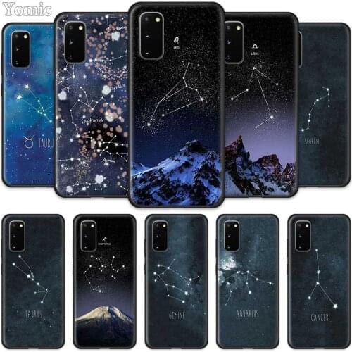 Soft Case for Samsung Galaxy S20 FE S21 S10 Note 20 Ultra 10 Lite S9 Plus S8 S10e TPU Cover Zodiac Signs Constellation Star