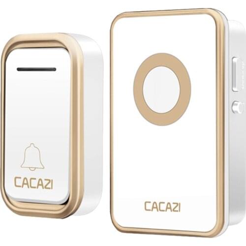 CACAZI Smart Wireless Doorbell Waterproof 300M Remote US EU UK AU Plug Home Call Ring Bell Electric Bell 38 Chimes 80 DB 220V