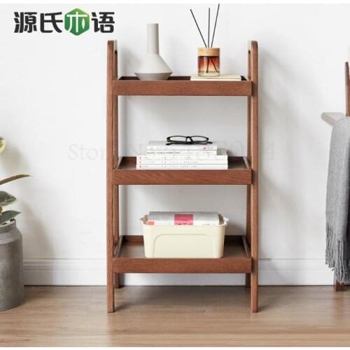 All Solid Wood Side Table Nordic Oak Sofa Side Cabinet Modern Minimalist Side Table Corner Table Living Room Rack