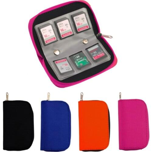 4 Colors SD SDHC MMC CF For Micro SD Memory Card Storage Carrying Pouch bag Box Case Holder Protector Wallet Wholesale Store