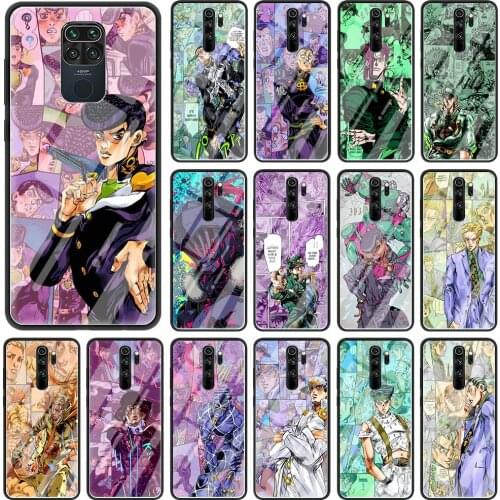 Phone Case for Xiaomi Redmi Note 9S 8 8T 9 K30 Pro K20 7 8A 9A 9C 9i Tempered Glass Funda Back Cover JoJo Bizarre Adventure
