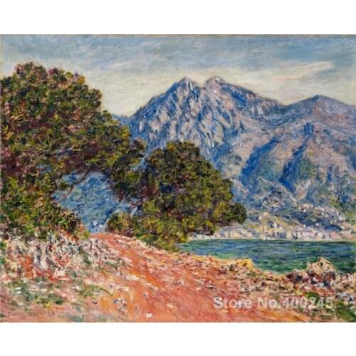 Oil Painting room decor Cap Martin by Claude Monet Landscape art Handmade High quality