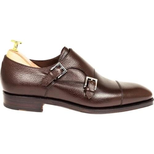 Double Monk Style Bridegroom Dress Formal Office Best Men Shoes Wedding Genuine Leather Business Designer Shoes
