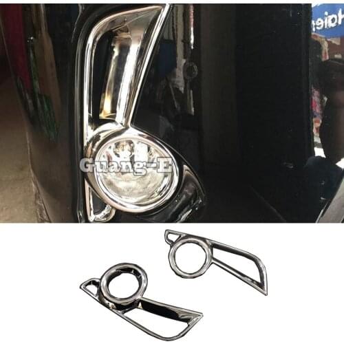 For Toyota Highlander 2018 2019 2020 Car Body Head Front Fog Light Lamp Frame Stick Styling ABS Chrome Cover Trim 2pcs