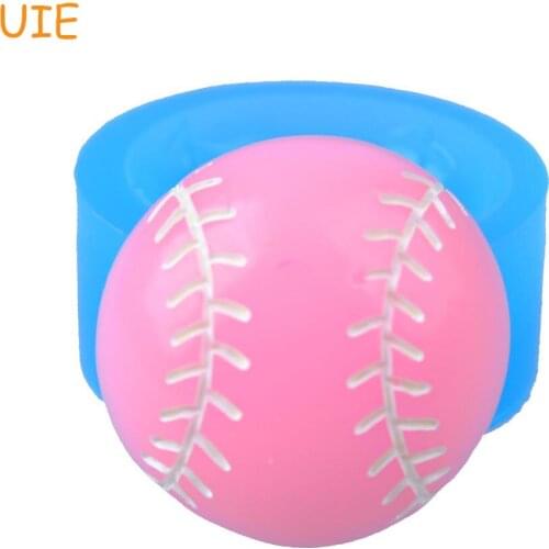 FYL420U 25.3mm Half Baseball Silicone Mold - for Cake Topper, Sugarcraft, Fondant, Candy, Cookie Biscuit, Gum Paste, Resin Clay