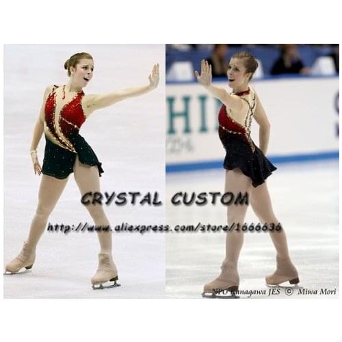 Hot Sales Girls Skating Dress Competition With Spandex New Brand Figure Skating Competition Dress DR2877