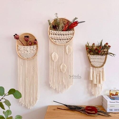 Hand-woven tapestries The cane makes up the wall hanging ornaments hanging basket cord home decoration gothic decor tapestry
