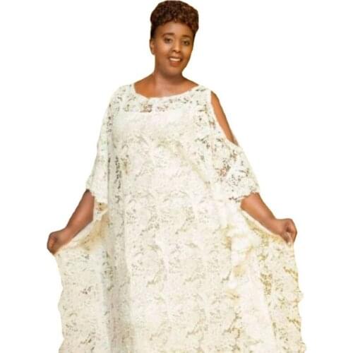 Summer Sexy African Women Short Sleeve Lace Plus Size Long Dress African Dresses for Women African Clothes Women