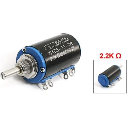 Multiturn Wire Wound Pot Slide Resistor Rheostat High Precision Potentiometer 2.2K 2200 Ohm 2W Discount