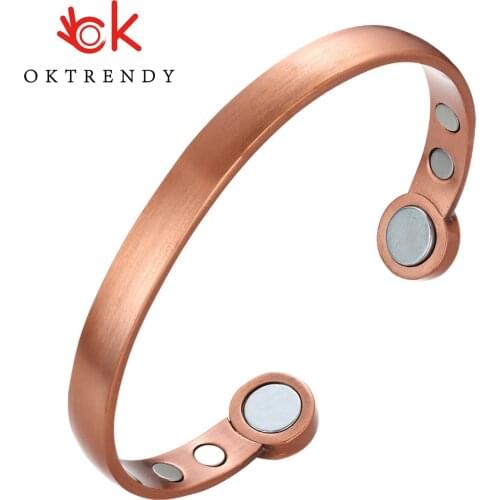 Men Magnetic Copper Bracelet Healing Bio Therapy Arthritis Pain Relief Bangle Cuff Jewelry Bracelets For Women Drop Shipping
