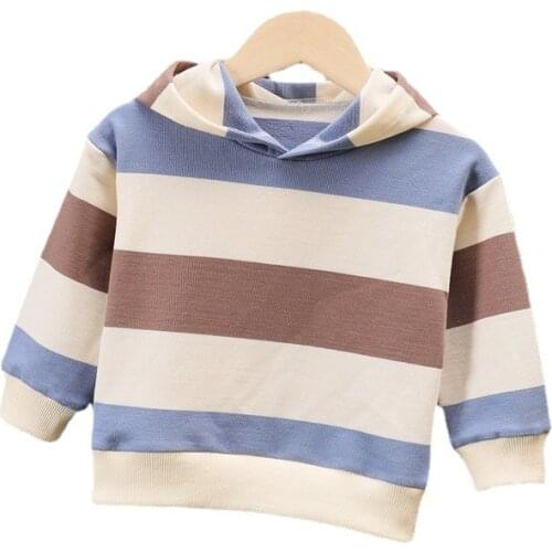 New Spring Autumn Baby Girl Clothes Children Boys Fashion Hoodies Toddler Sports Costume Infant Striped Clothing Kids Sportswear