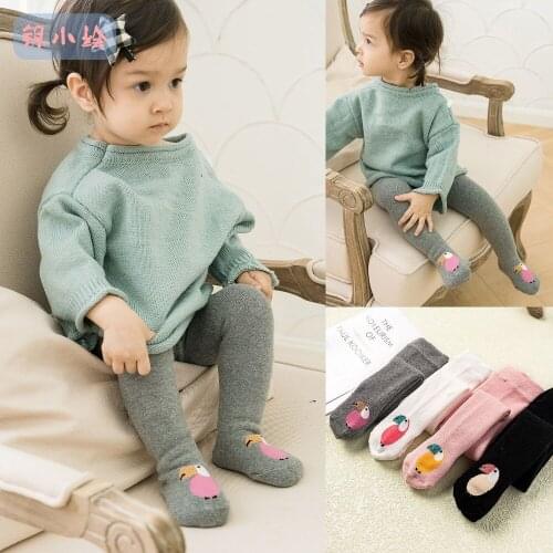 Autumn Winter Baby Toddler Kid Girls Cotton Warm Pantyhose Tights Baby Girl Tight 2018 Fashion Cartoon bird Newborn Babys Tights