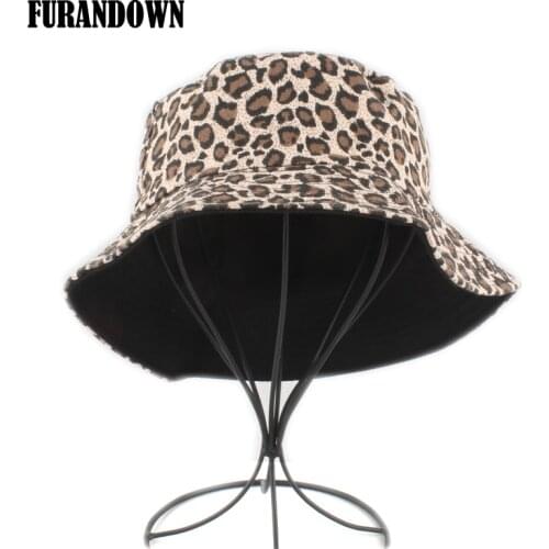 2020 Fashion Reversible Leopard Bucket Hat Women Summer Fishing Hat Men Panama Bucket Cap