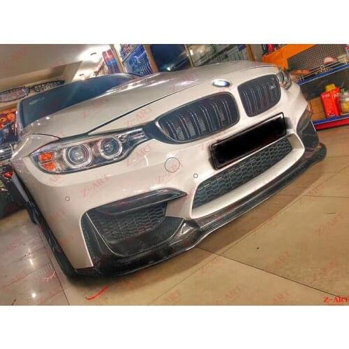 2013-2019 Z-ART for BMW M3 carbon fiber front lip M4 carbon fiber front spoiler for BMW F80 F82 F83 carbon fiber front chin