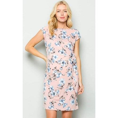 Dresses Womens Maternity Nursing Pregnanty O-Neck Sleeveless Splicing Print Dress for Nursing Mothers Sundress Breastfeeding