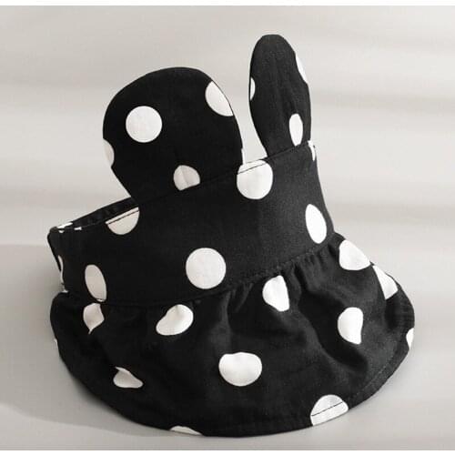 Summer Baby Dot Hat Rabbit Ear Shape Empty Top Sun Protection Caps