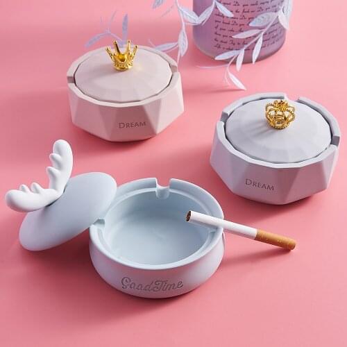 Modern Carton Cute Animal Model Resin Ashtray Home Decoration Household Daily Ashtray Office Desk Decorative Accessories