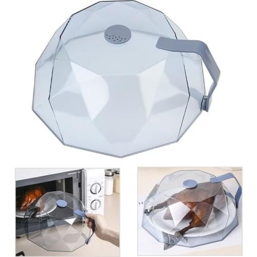 With Handle for Microwave Food Heating Insulation Cover Heat Resistant Lid Dust-proof And Oil-proof Kitchen Microwave Food Cover