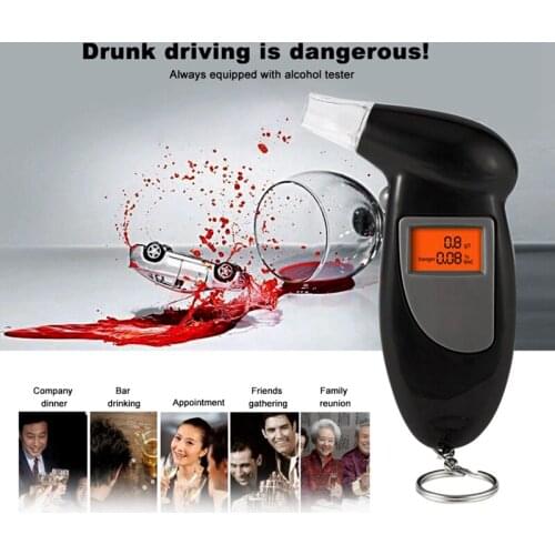 Alcohol Tester Digital Alcohol Detector Breathalyzer Police Alcotester Backlight Display white box no manual