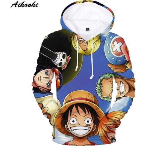 Outwear Korting prijs Een Stuk Hoodies Anime Sweatshirts Een Stuk Luffy 3d Print Mannen Kleding 2019 Truien Tops Stree PlusSize